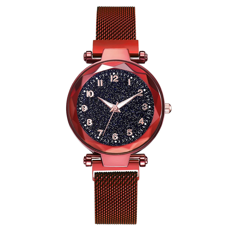 Thumbnail: Ladies Magnetic Starry Sky Clock Luxury Women Watches Fashion Diamond Female