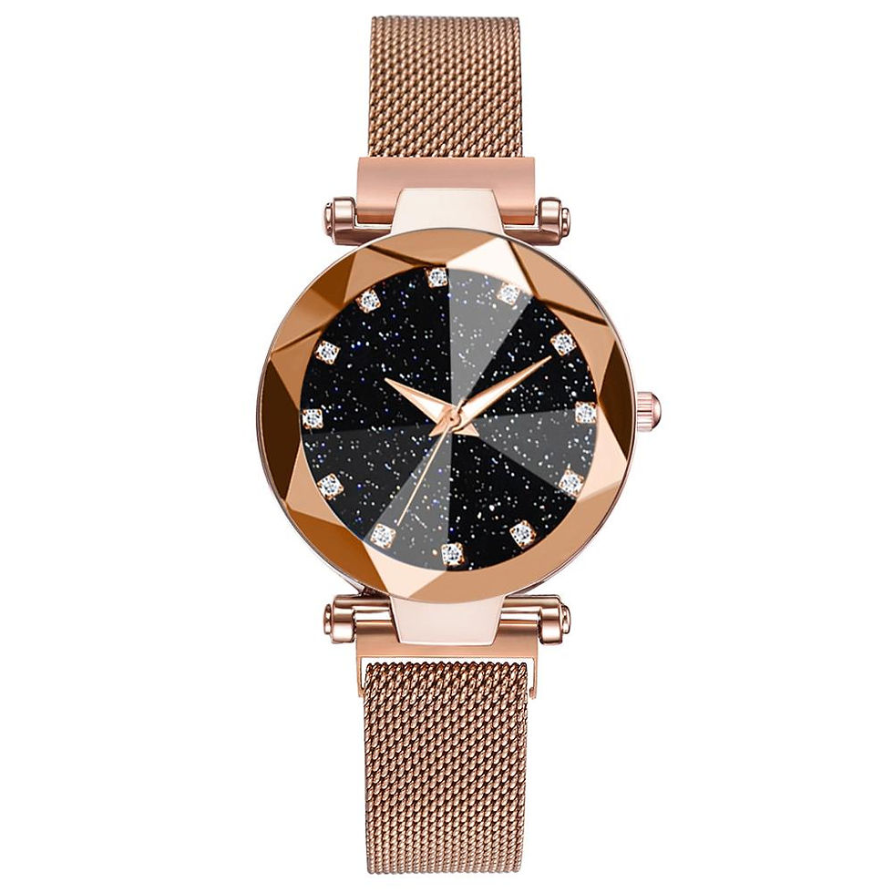 थंबनेल: Ladies Magnetic Starry Sky Clock Luxury Women Watches Fashion Diamond Female