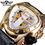 Thumbnail: Winner Steampunk Fashion Triangle Golden Skeleton Movement Mysterious Men