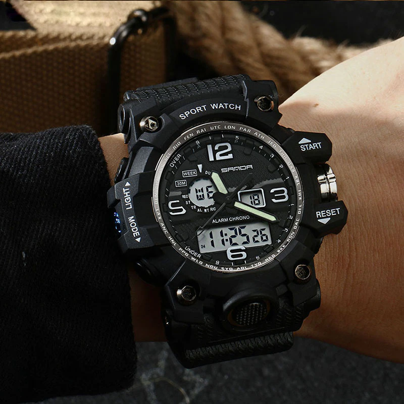 Miniatura: SANDA Military Men's Watches Top Brand Luxury Waterproof Sport Watch Male S
