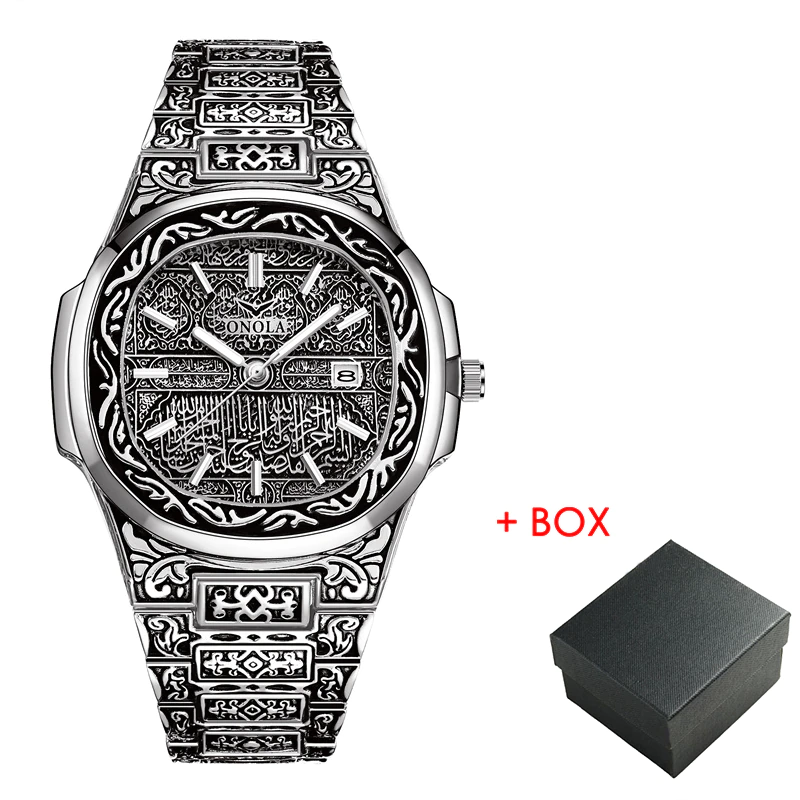 Miniatura: Fashion quartz Man watch men Brand luxury Retro golden stainless steel watches