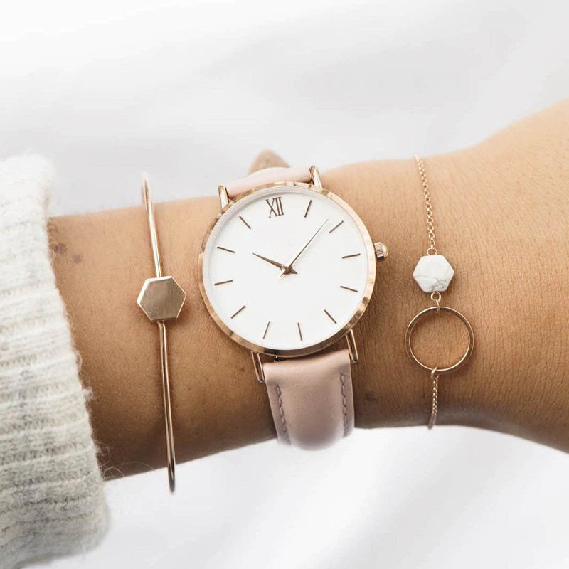 Thumbnail: Luxury brand Zegarek Damski Fashion Simple Watches Woman Ladies Casual Leather