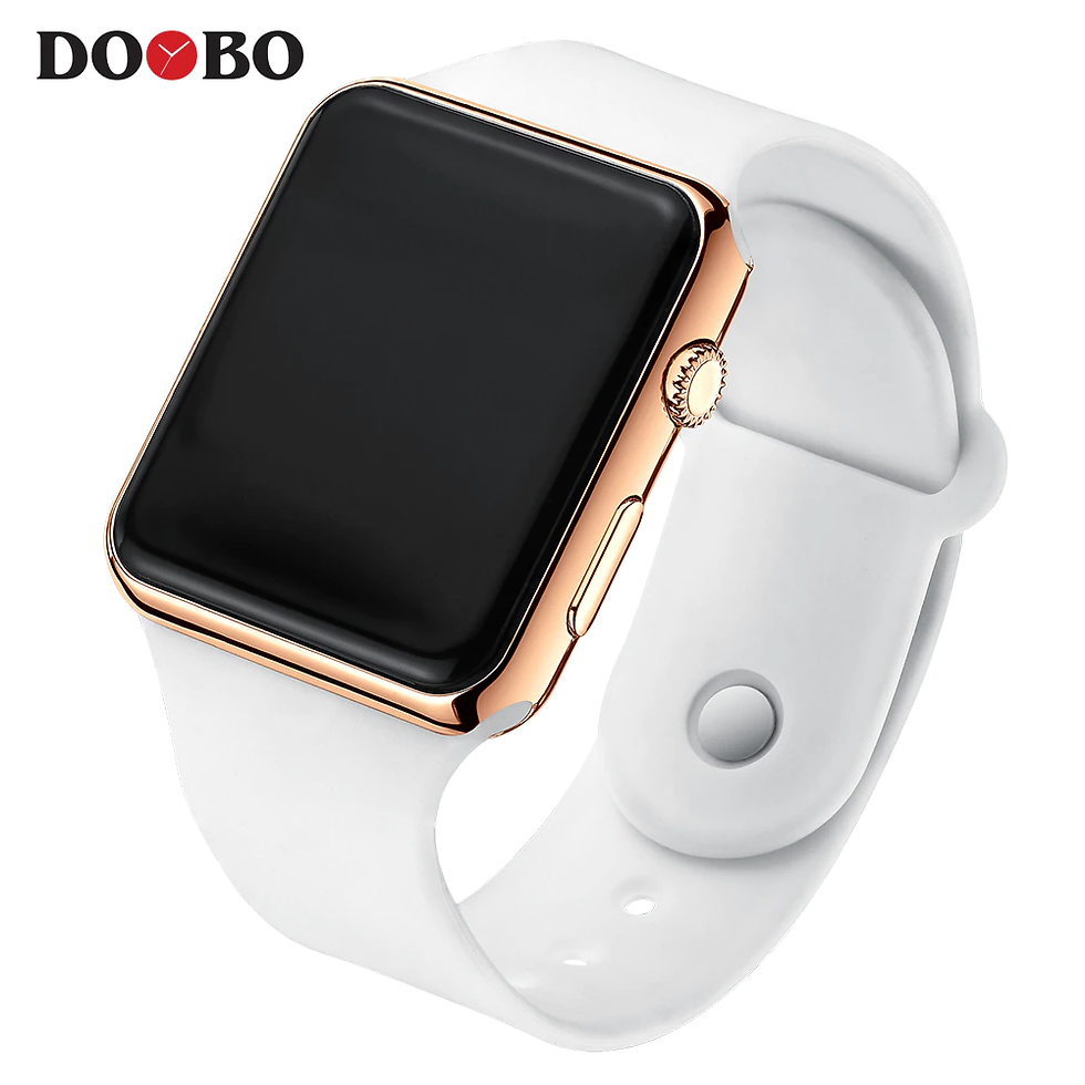 Thumbnail: Men LED Digital Sports Watches Men's Rubber Strap Male Military Wristwatch Clock