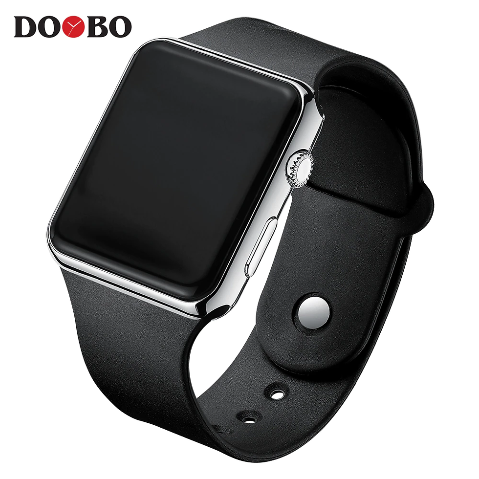 Thumbnail: Men LED Digital Sports Watches Men's Rubber Strap Male Military Wristwatch Clock