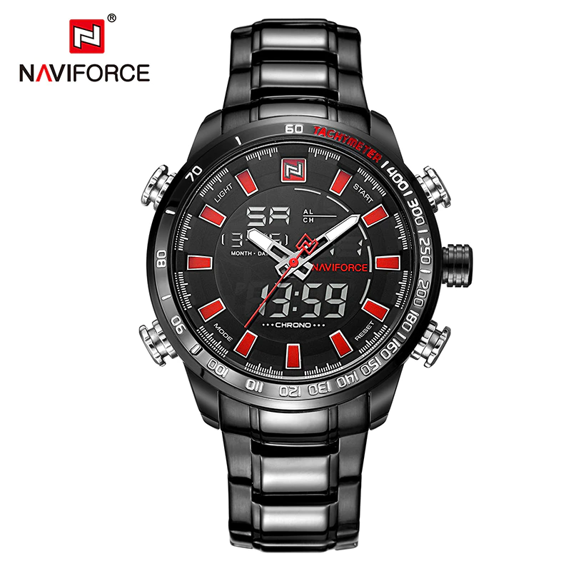 Thumbnail: NAVIFORCE 9093 Luxury Men's Chrono Sport Watch Brand Military Waterproof EL
