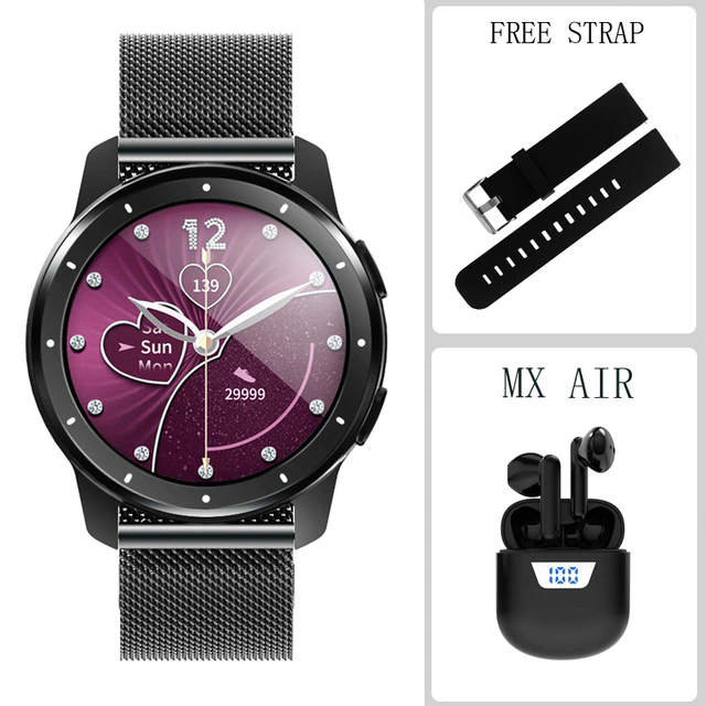 Thumbnail: MAFAM MX11 Smartwatch Men Women MP3 Smart Watches With Earphone BT Call Music
