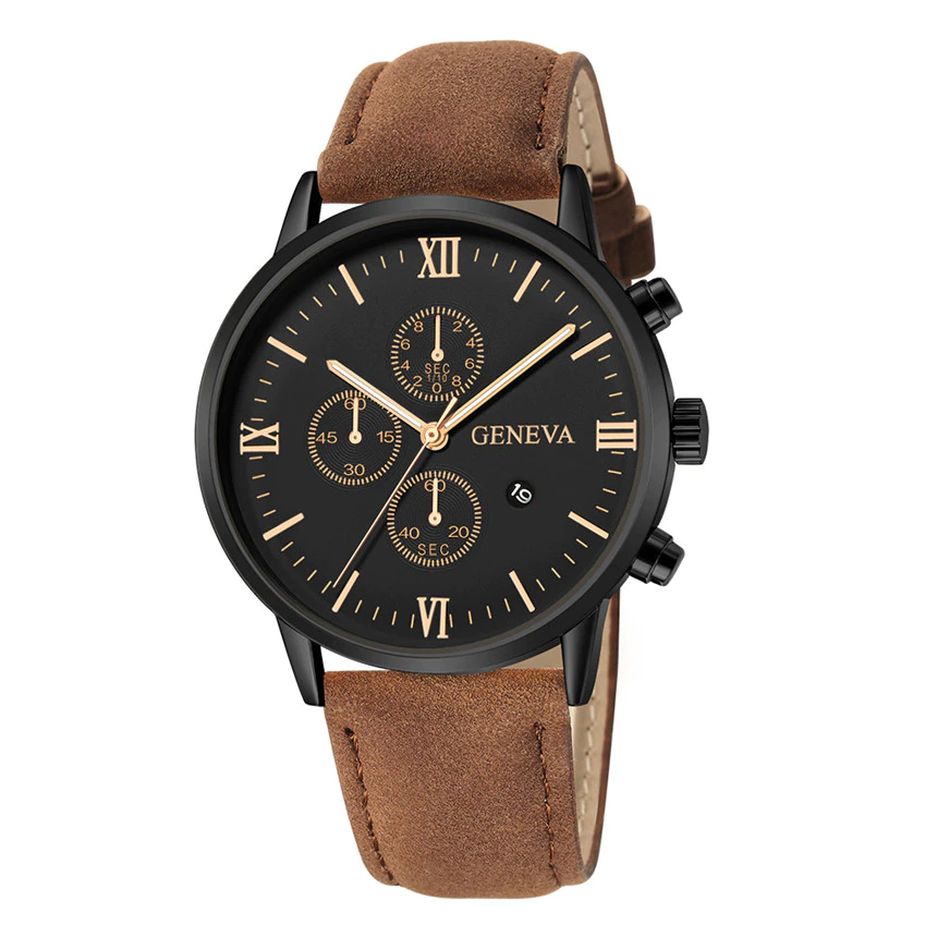 Thumbnail: 2021 Relogio Masculino Watches Men Fashion Sport Stainless Steel Case Leather