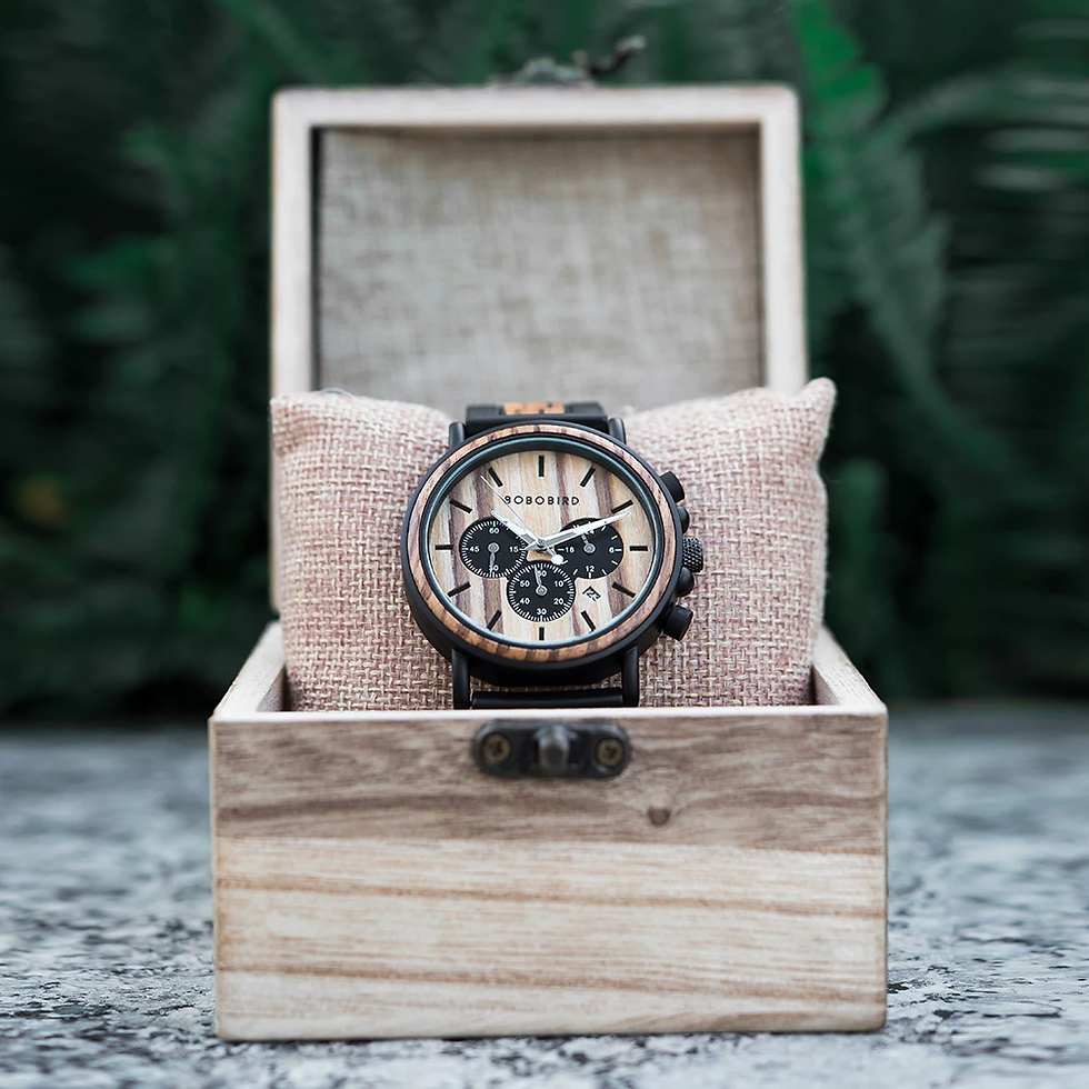Миниатюра: BOBO BIRD Wooden Watch Men erkek kol saati Luxury Stylish Wood Timepieces
