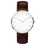 Thumbnail: Simple Style Quartz Clock No Logo Ultra-thin Military Army Leather Watches