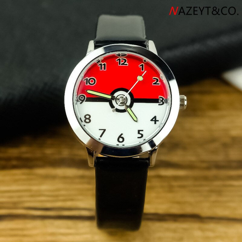 Thumbnail: pokemon dial children wrist watches kids student Fashion cartoon quartz leather 