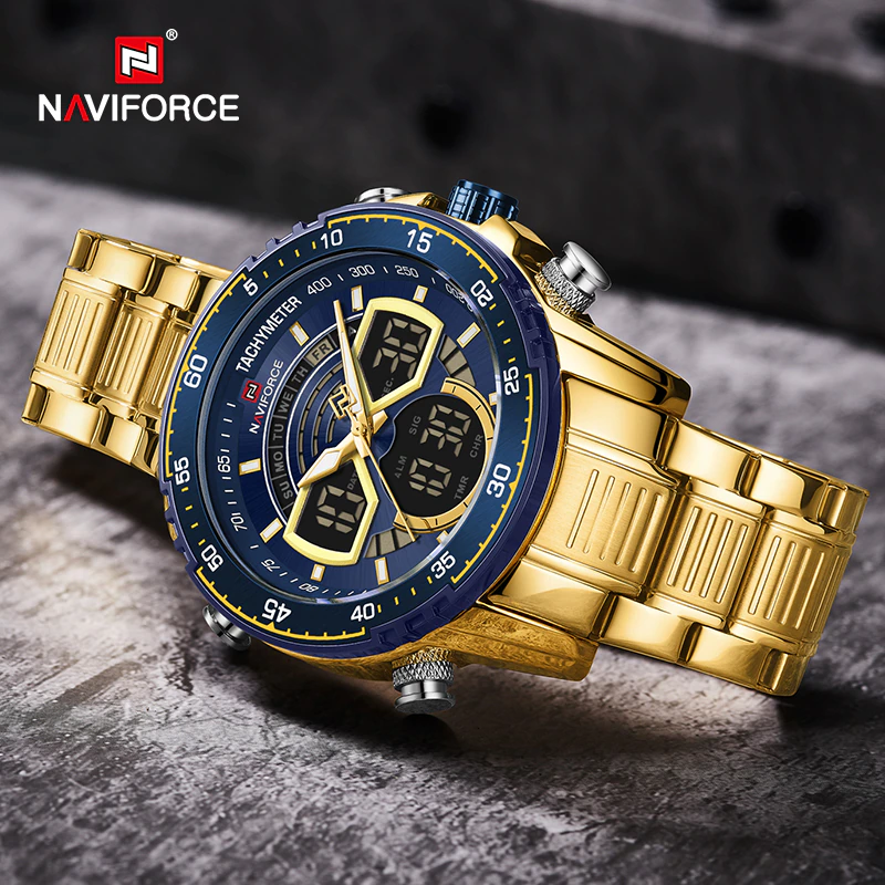 Thumbnail: NAVIFORCE Men's Military Sports Waterproof Watches Luxury Analog Quartz Digital 