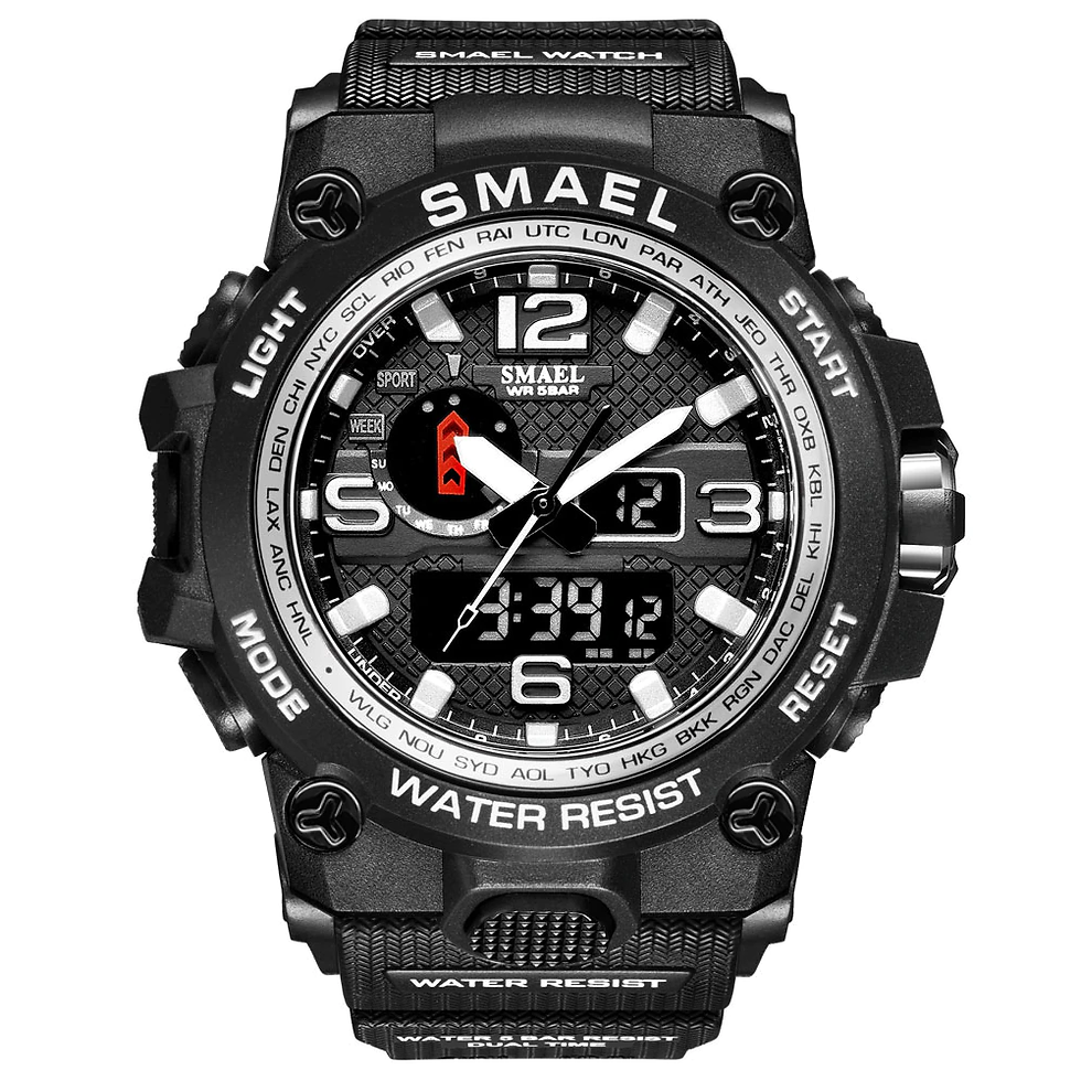 縮圖：SMAEL Brand Men Sports Watches Dual Display Analog Digital LED Electronic Quartz