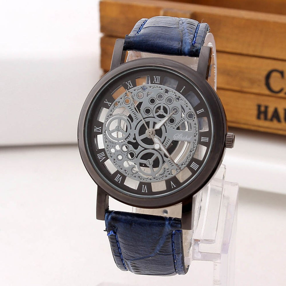 थंबनेल: relogios masculino Business Watch For Men PU Leather Band Analog Alloy Quartz