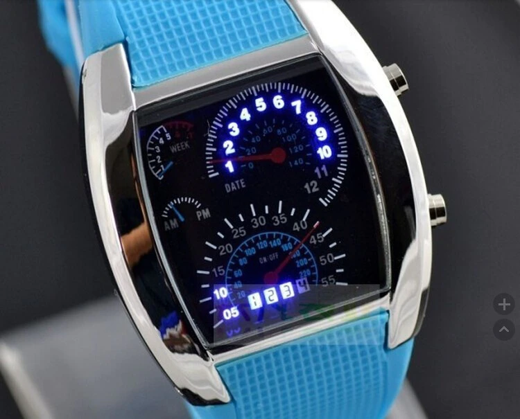 थंबनेल: Fashion Men's Watch Unique LED Digital Watch Men Watch Electronic Sport Watches 