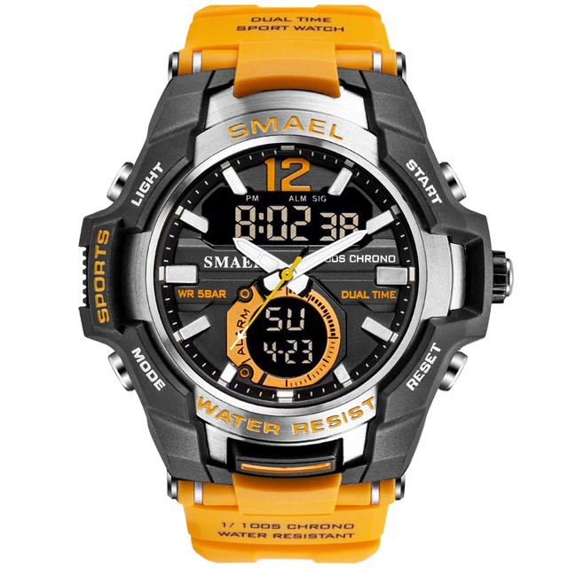 Миниатюра: SMAEL 2022 Men Watches Fashion Sport Super Cool Quartz LED Digital Watch 50M