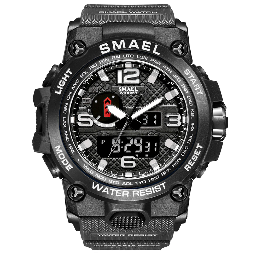 縮圖：SMAEL Brand Men Sports Watches Dual Display Analog Digital LED Electronic Quartz