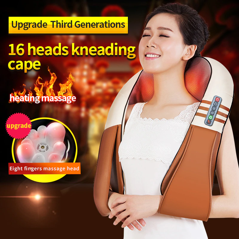 Miniatura: (with Gift Box) JinKaiRui U Shape Electrical Shiatsu Back Neck Shoulder Body