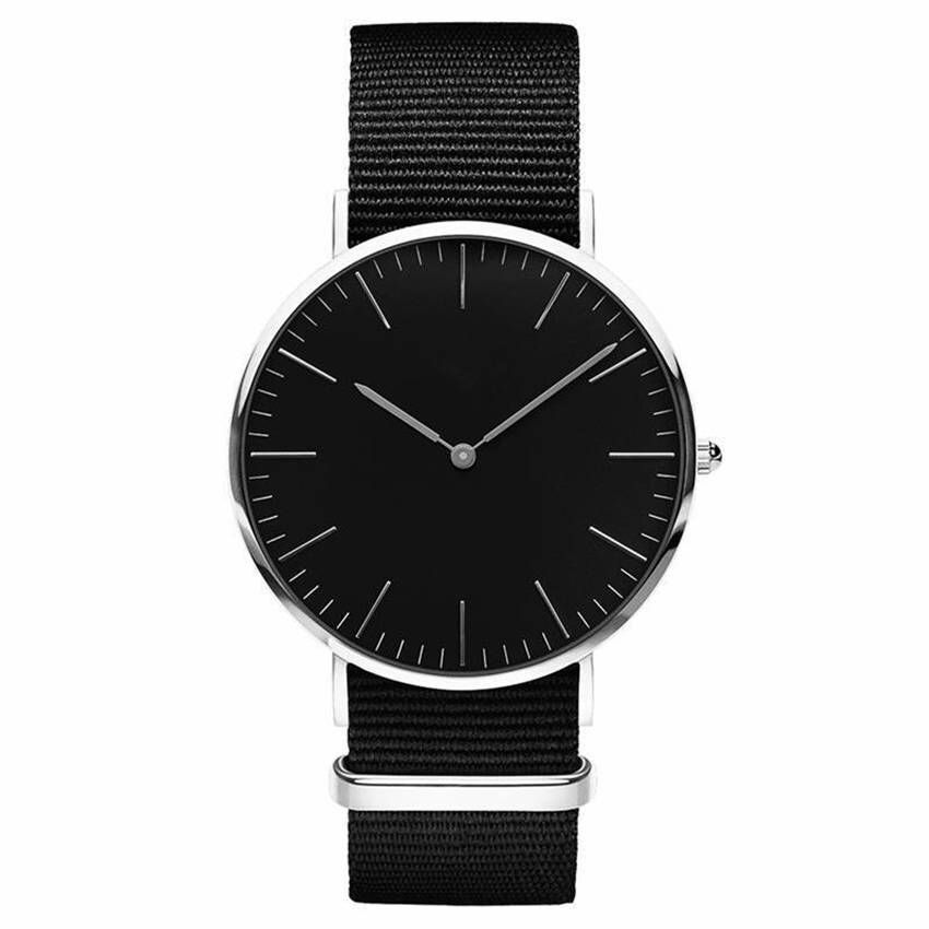 Miniatura: Simple Style Quartz Clock No Logo Ultra-thin Military Army Leather Watches