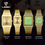 Thumbnail: Square Gold Watch Women Men Noble Quartz Wrist Watches Water Resistant Hand