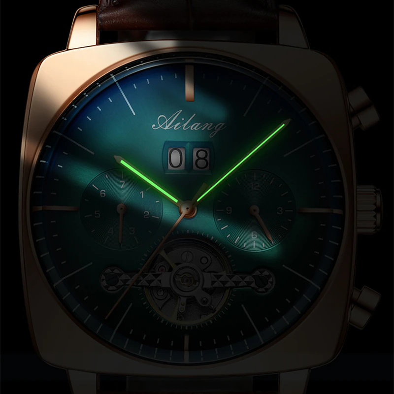 Miniatura: 2021AILANG famous brand watch montre automatique luxe chronograph Square Large