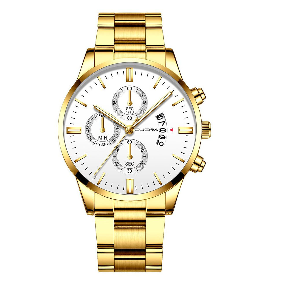 縮圖：2019 montre homme watches men CUENA Fashion Military Stainless Steel watch Date 