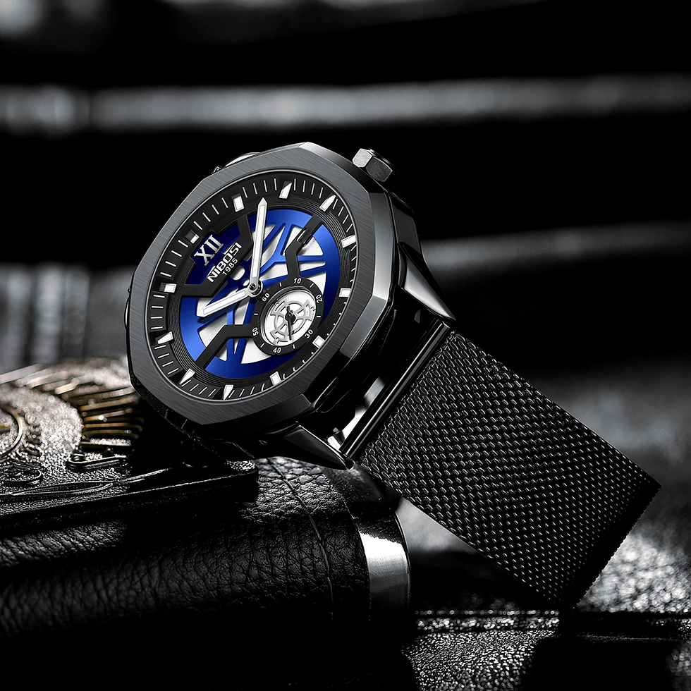 Thumbnail: NIBOSI 2022 Mens Watches Luxury Brand Fashion Skeleton Quartz Watch Men Sport