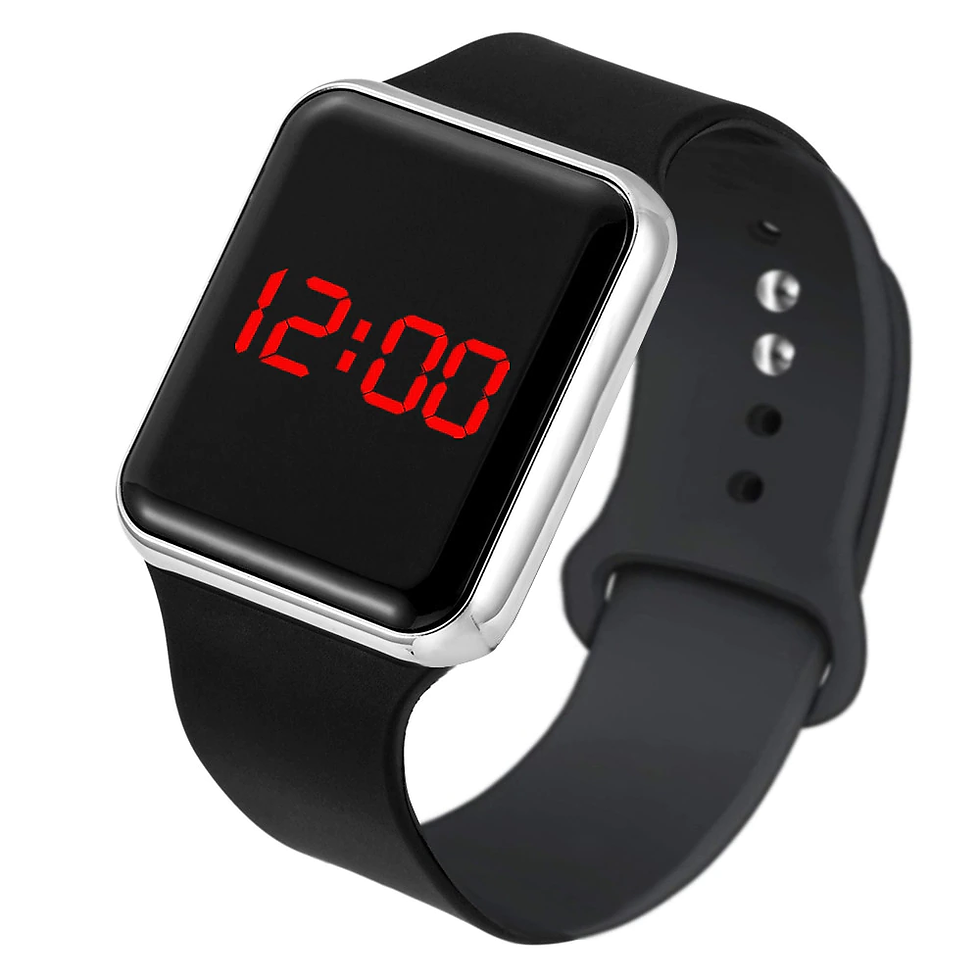 Miniatura: Sport Digital Watch Women Men Square LED Watch Silicone Electronic Watch Women's