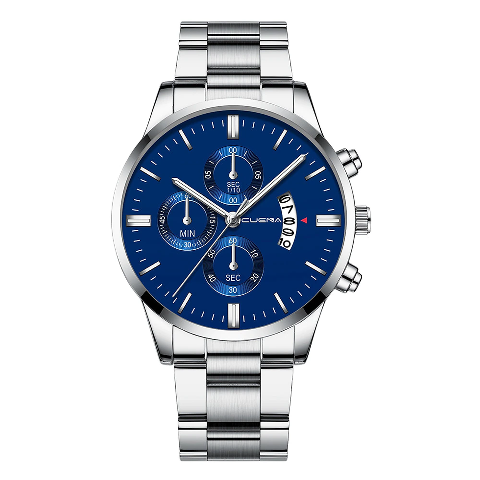Miniatura: 2019 montre homme watches men CUENA Fashion Military Stainless Steel watch Date 