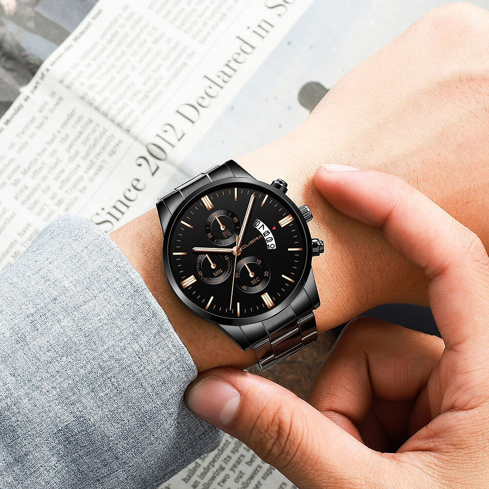 Thumbnail: 2019 montre homme watches men CUENA Fashion Military Stainless Steel watch Date 