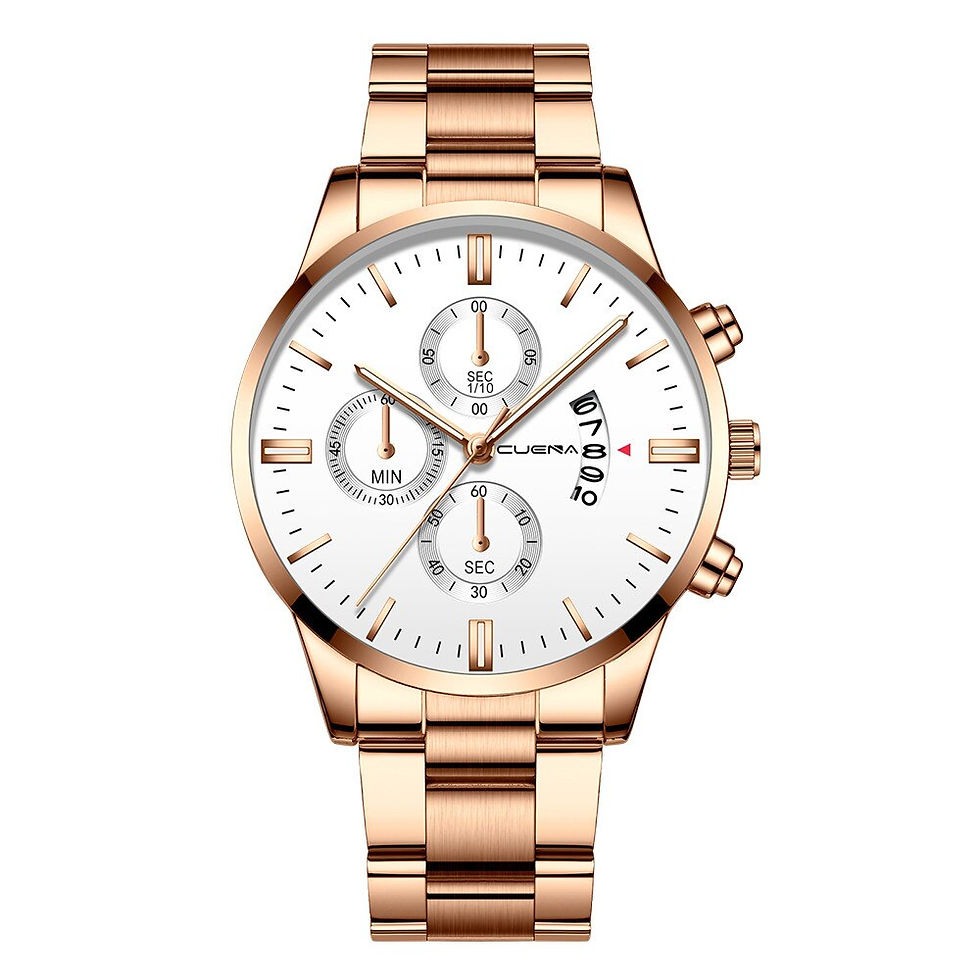 الصورة المصغرة: 2019 montre homme watches men CUENA Fashion Military Stainless Steel watch Date 