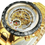Thumbnail: WINNER Official Men Mechanical Wristwatches Skeleton Watch Golden Mens Watches