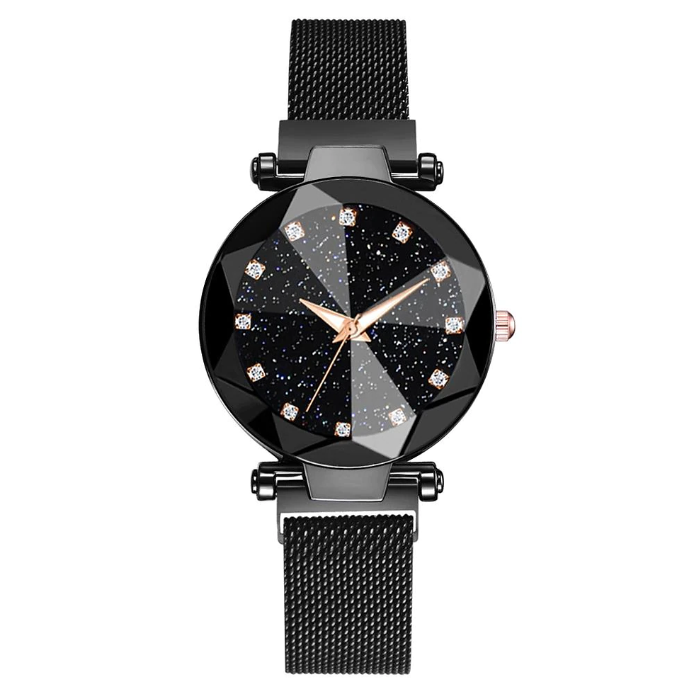 Thumbnail: Ladies Magnetic Starry Sky Clock Luxury Women Watches Fashion Diamond Female