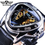 Thumbnail: Winner Steampunk Fashion Triangle Golden Skeleton Movement Mysterious Men