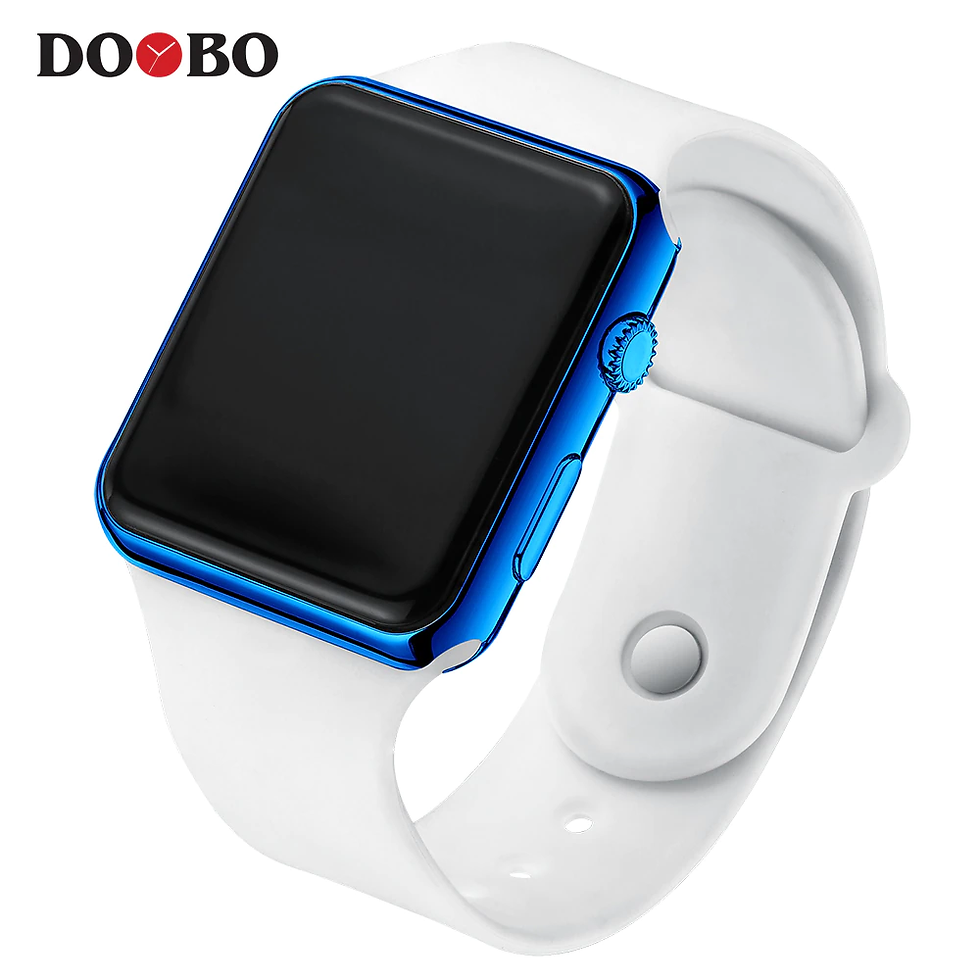 Thumbnail: Men LED Digital Sports Watches Men's Rubber Strap Male Military Wristwatch Clock
