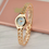 Thumbnail: New Fashion Watches Women Waterproof Gold Lady Quartz Watch Casual Relogio