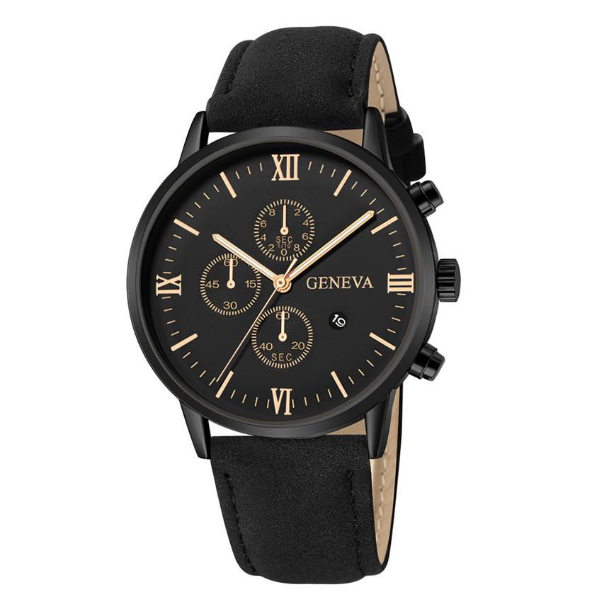 Thumbnail: 2021 Relogio Masculino Watches Men Fashion Sport Stainless Steel Case Leather