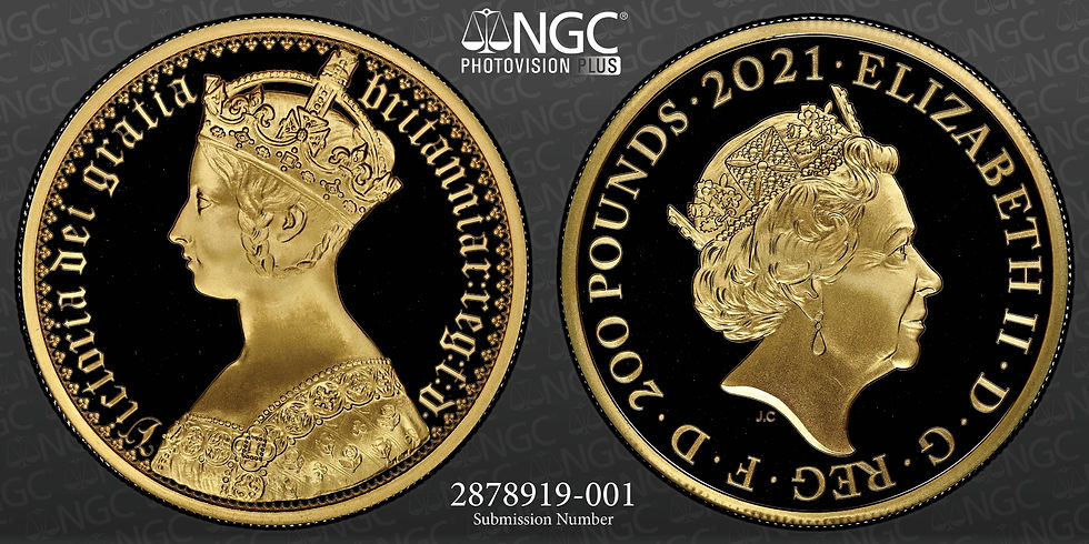 Thumbnail: 2021 Gothic Crown Portrait 2oz Gold Proof PF69 ULTRA CAMEO