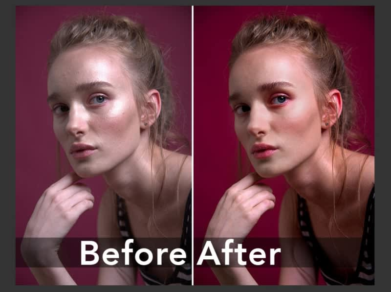 Before and after comparison showcasing AI-enhanced photo retouching (Credit: Petapixel.com)