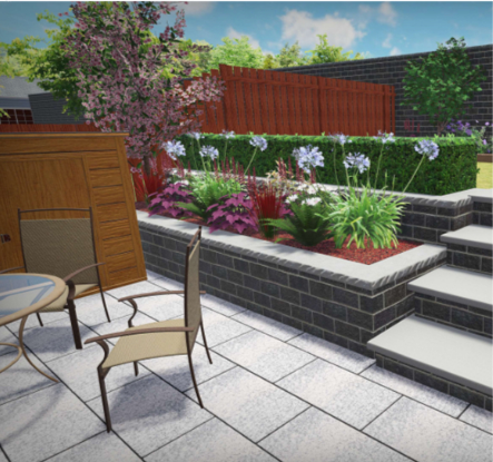 Tropical and Asian themed
planting scheme in Cabinteely