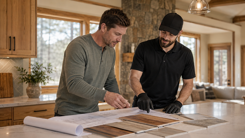 Central Oregon homeowner and contractor planning floor removal and remodeling project, DustFree PNW guide to planning demo right
