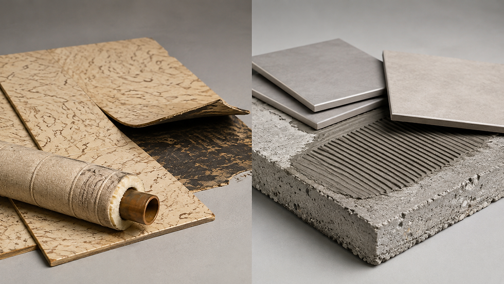 Comparison of common materials containing asbestos versus materials containing crystalline silica