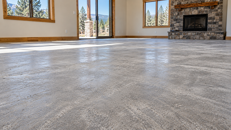Clean substrate after complete self-leveling compound removal in a Central Oregon home