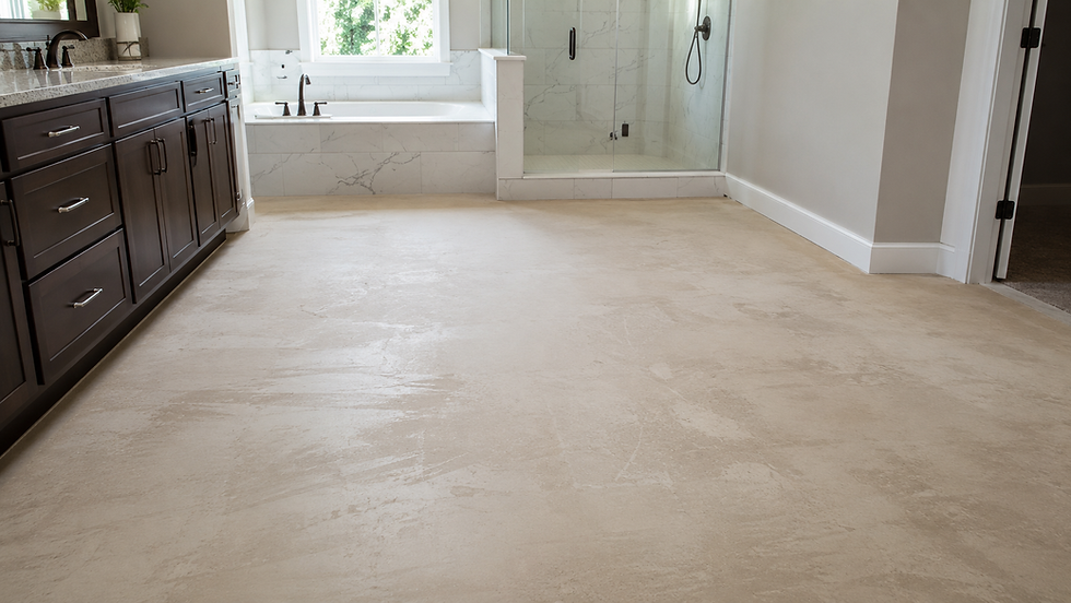 Clean bathroom subfloor ready for new tile after dust-free removal in Central Oregon