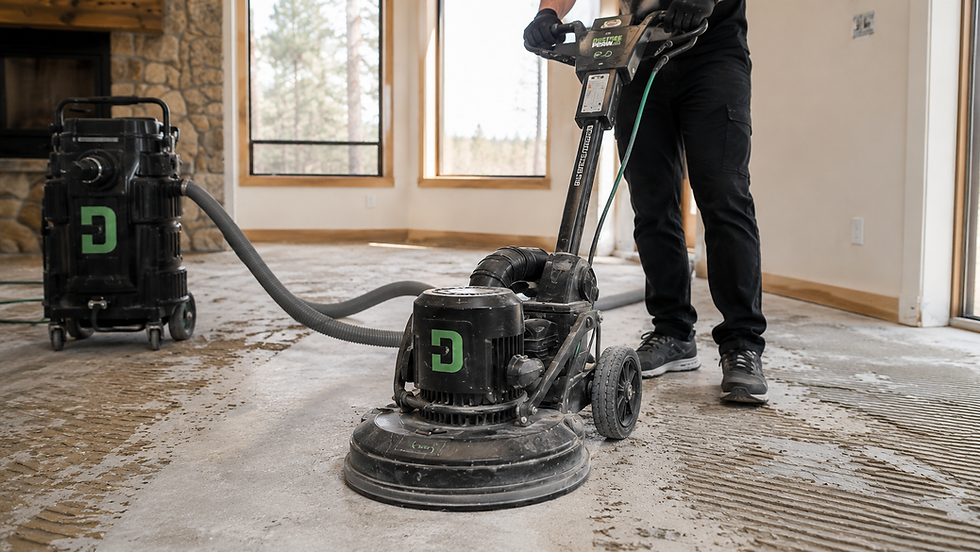 Dust-free thinset grinding with integrated vacuum, DustFree PNW thinset removal Central Oregon