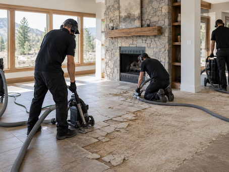 Professional floor removal services in a Central Oregon home
