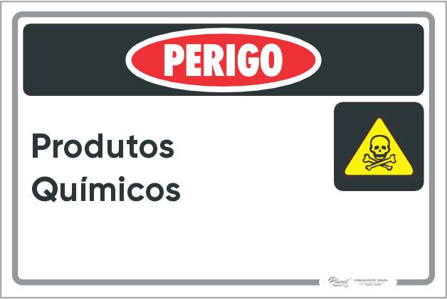 Placa Perigo: Produtos químicos