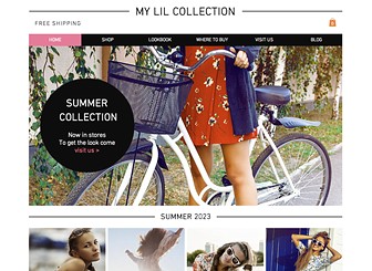 boutique collection website template wix