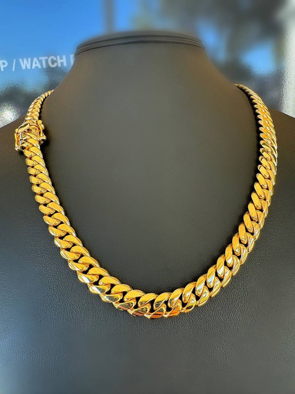 10k solid Yellow Gold Big boy VIP Brand new Cuban link 21” Chain necklace 101.7
