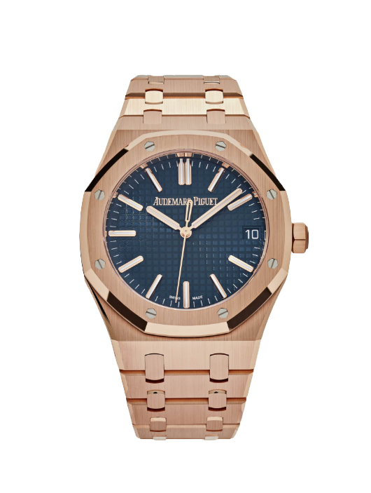 Audemars Piguet Royal Oak 15510OR 18k Rose Gold Blue Dial Full Set Box Papers