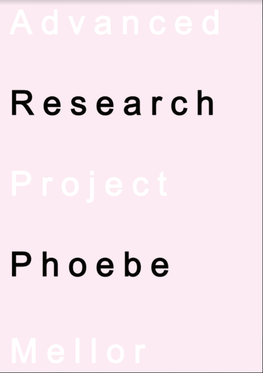 Collating images for my Advanced Research Project